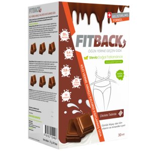Fitback Kilo Kontrol Amaçlı Kalorisi Kısıtlanmış Gıda Çikolata Aromalı 27Grx30 Saşe