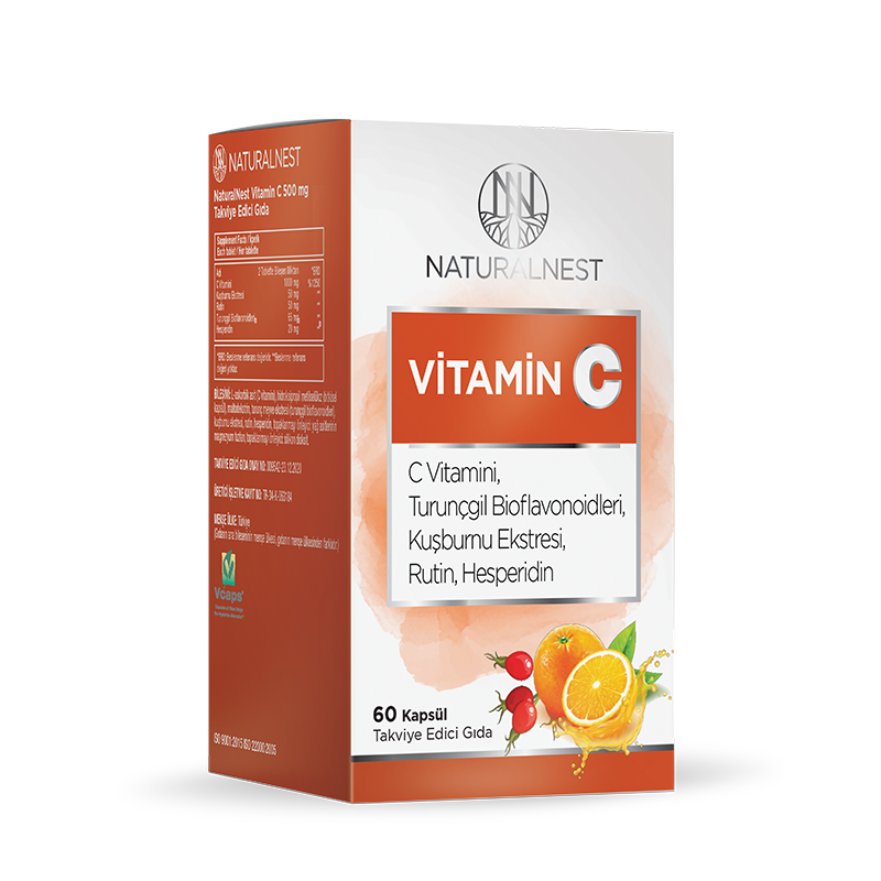 Natural Nest Vitamin C 500 mg 60 Kapsül