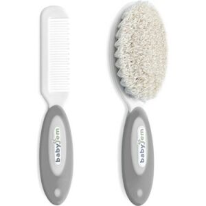 Babyjem Fırça Tarak Seti Doğal Kıl Gri