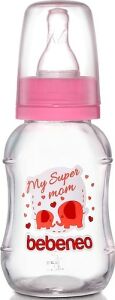 Bebeneo 1458 Biberon Cam Pembe 120 ml