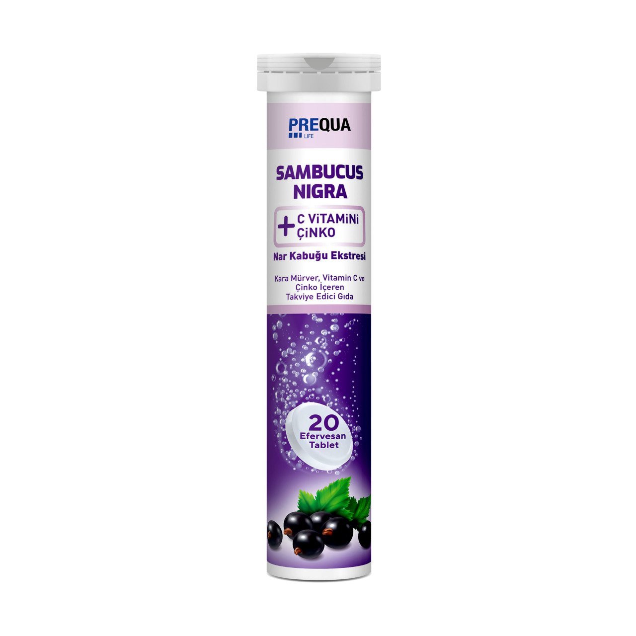 Prequa Sambucus Nigra + C Vit+Çinko 20 Efervesan Tablet
