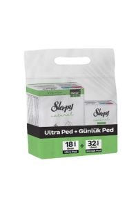 Sleepy Bio Natura Ultra Ped Gece 18 Adet + 32'li Günlük Ped