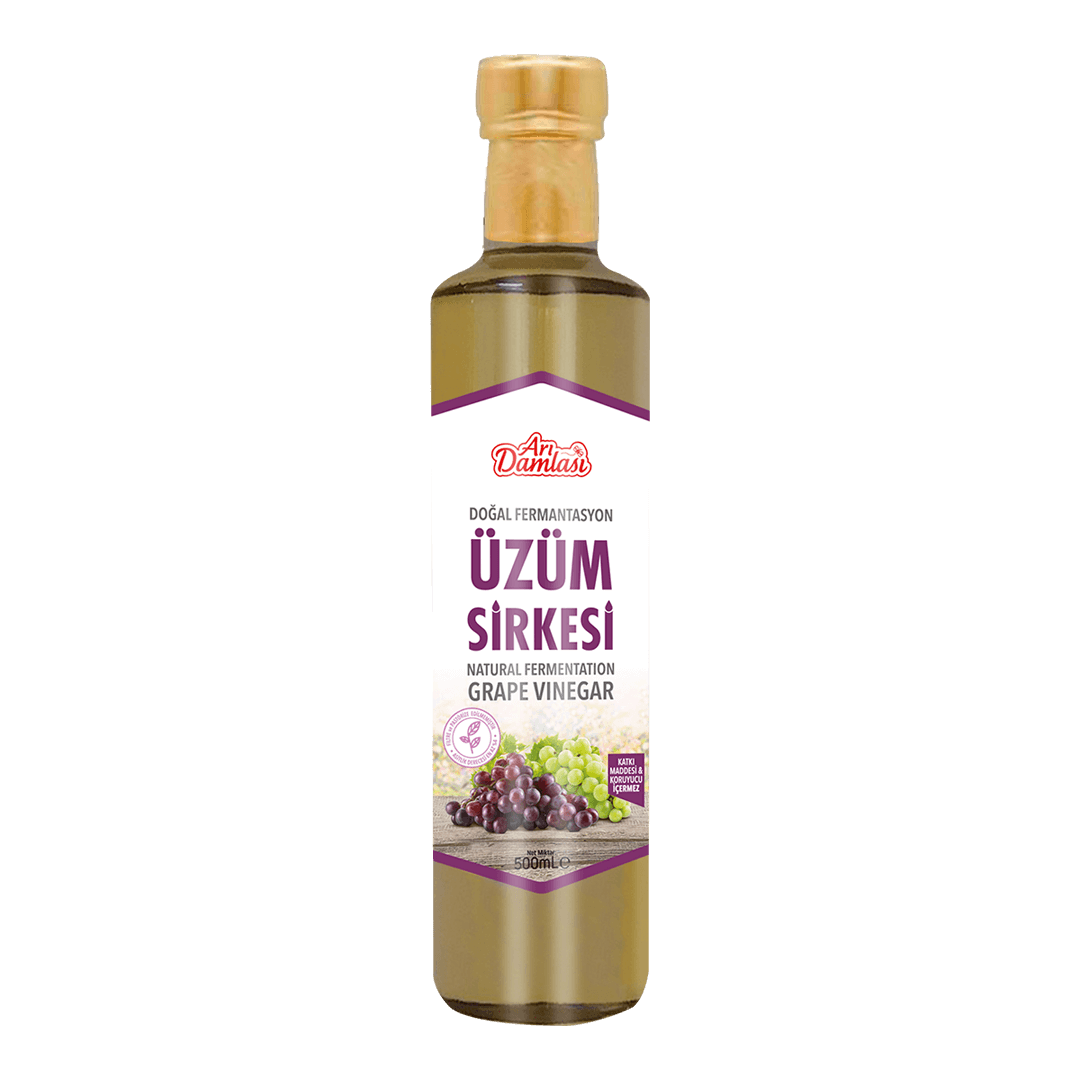 Arı Damlası Doğal Fermantasyon Bitkisel Üzüm Sirkesi 500 ml