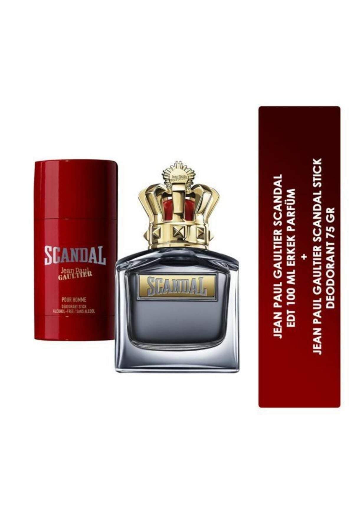 Jean Paul Gaultier Scandal Erkek Parfüm Seti EDT 100 ml + Stick Deodorant 75 gr