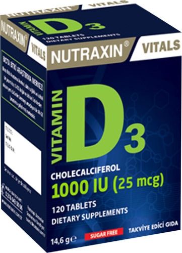 Nutraxin D3 Vitamin 1000 IU 120 Tablet