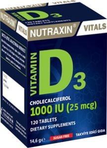 Nutraxin D3 Vitamin 1000 IU 120 Tablet