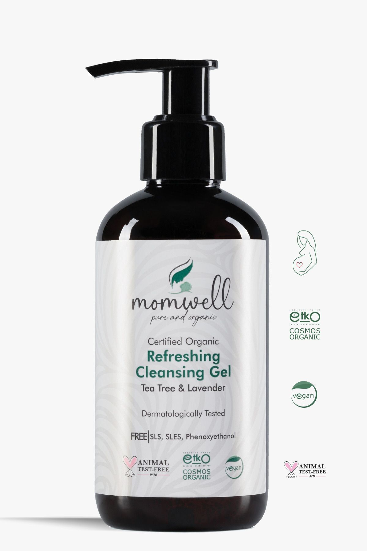 Momwell Organik Ferahlatıcı Yüz Temizleme Jeli Nemlendiricili 200 ml