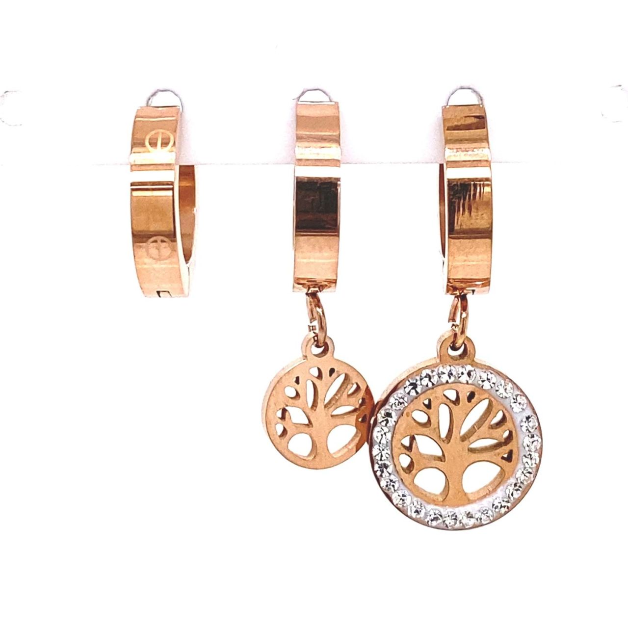 Chn-0137-165 Üçlü Çelik Küpe