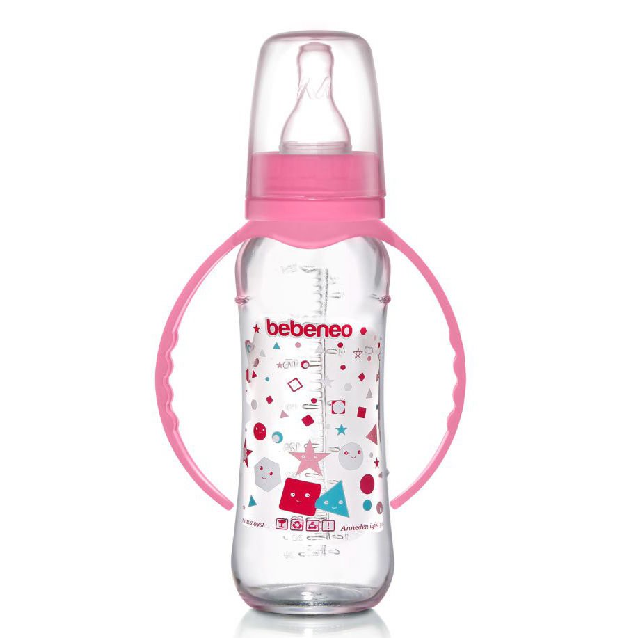 Bebeneo 1456 Kulplu Cam Biberon 230 ml