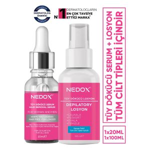 Nedox Tüy Dökücü Tüy Azaltıcı Losyon 100 ml + Serum 20 ml