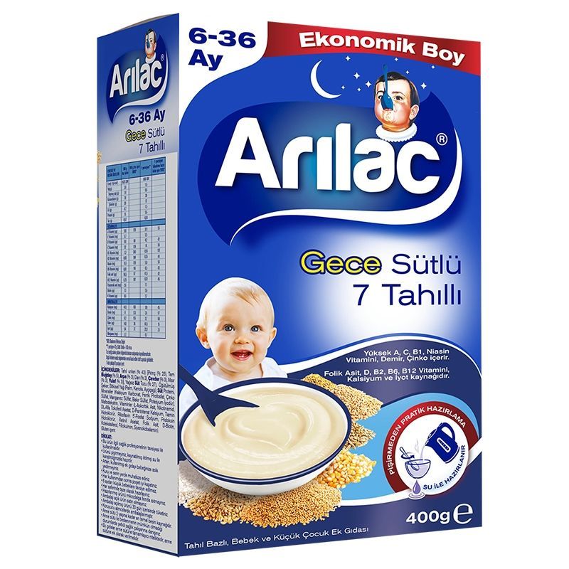 ARILAC SUTLU 7 TAHILLI GECE EK GIDA 400 GR