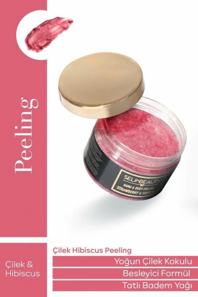 Selin Beauty Çilek Hibiscus El ve Vücut Peeling 250 ml