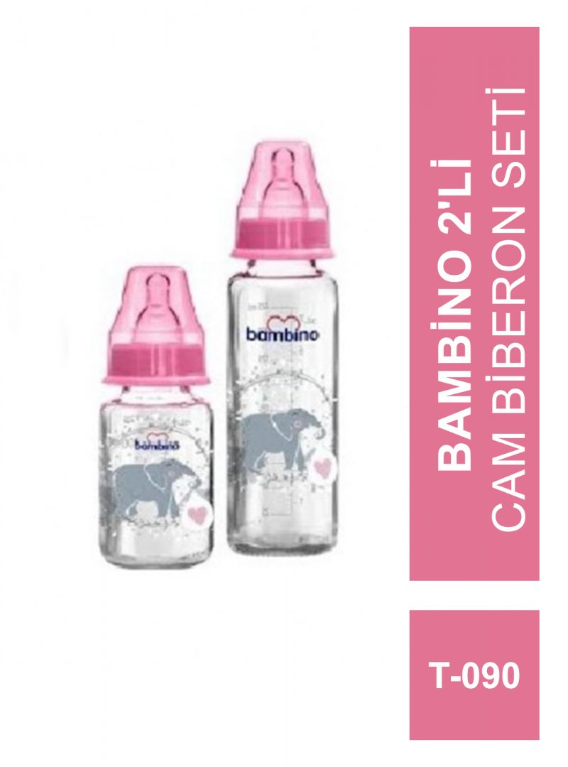 Bambino T-090 Cam Biberon Seti 2'li - Pembe