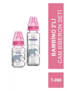 Bambino T-090 Cam Biberon Seti 2'li - Pembe