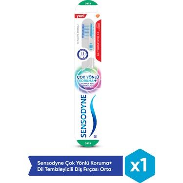 Sensodyne Çok Yönlü Koruma Diş Fırçası + Dil Temizleyici
