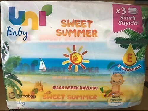 Uni Baby Sweet Summer Islak Bebek Havlusu 52 Adet x 3'lü