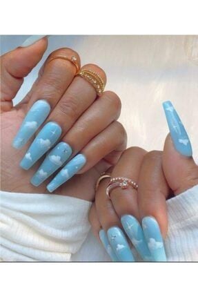 False Nail Renkli Takma Tırnak 12'li
