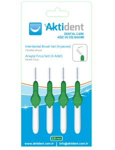 Aktıdent Arayuz Fırca Setı Yesıl 4Lu