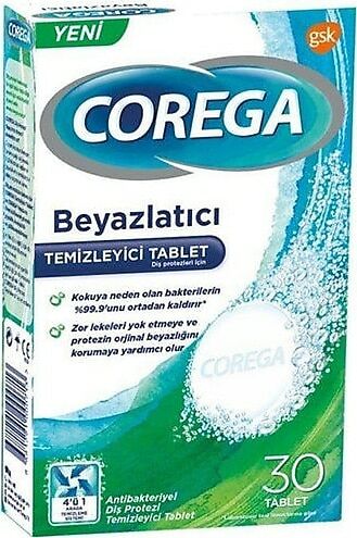 Corega Temizleyici Beyazlatıcı 30 Tablet