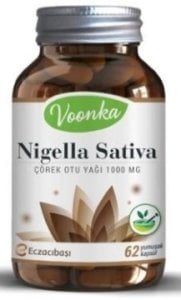 Voonka Nigella Sativa Çörek Otu Yağı 62 Kapsül