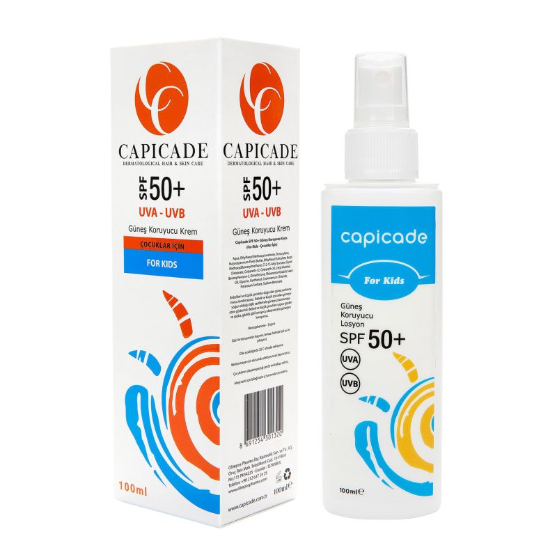 Capicade Güneş Koruyucu Krem Çocuklar İçin SPF50+ 100 ml