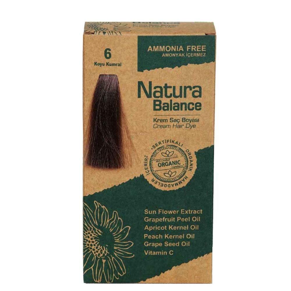Natura Balance Organik Krem Saç Boyası 60 ml - 6 Koyu Kumral