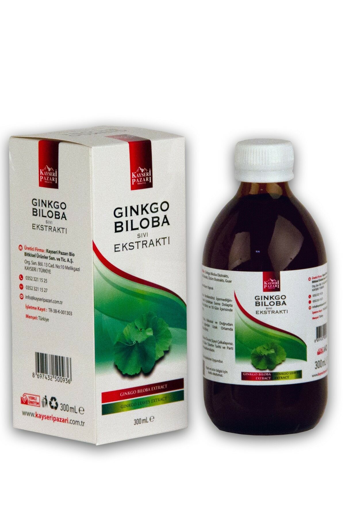 Kayseri Pazarı Ginkgo Biloba Sıvı Ekstraktı 300 ml