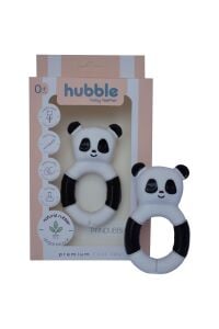 Hubble Doğal Bebek Diş Kaşıyıcı ve Oyuncağı %100 Doğal Kauçuk Panda Halkalı