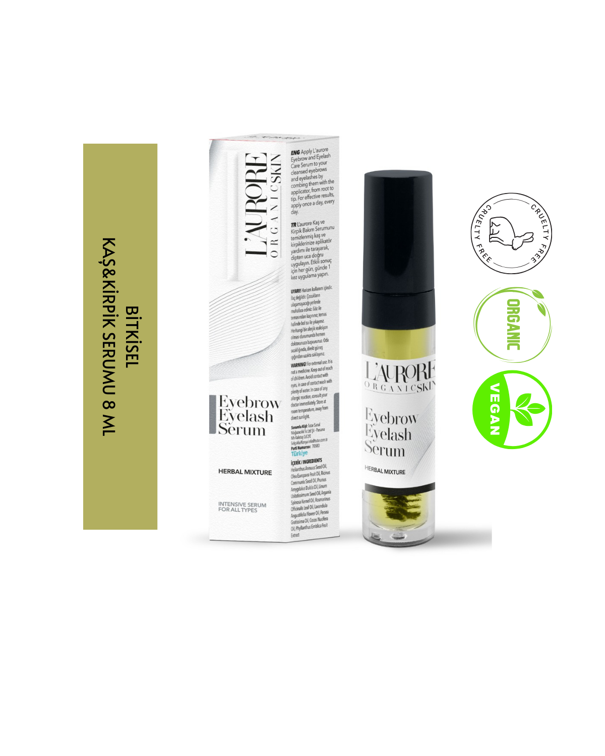 L’Aurore Organic Skin Kaş Kirpik Serumu 8 ml