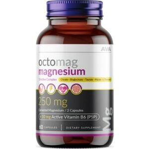 Octomag 5X Magnezyum Malat Sitrat Treonat Taurat Bsiglisinat Vitamin B6 60 Kapsül