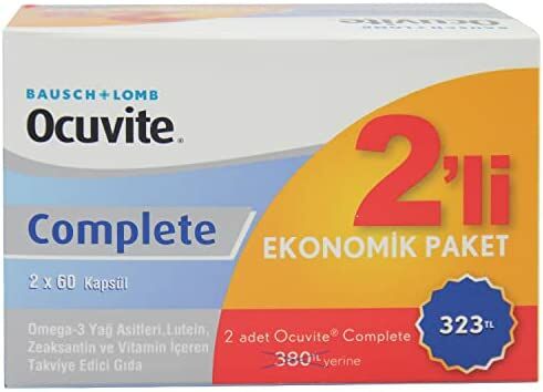 Ocuvite Complete 60 Kapsül - İkili Fırsat Paketi (473,30 TL Etiketli)
