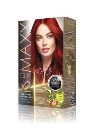 Maxx Deluxe Golden 24K Saç Boyası 5.65 Nar Kızılı 2'li 60 ml
