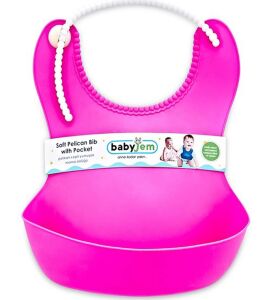 Babyjem Pelikan Cepli Mama Önlüğü Pembe