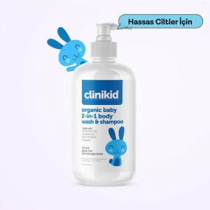 Clinikid 2'si 1 Arada Bebek Duş Jeli ve Şampuan 250 ml
