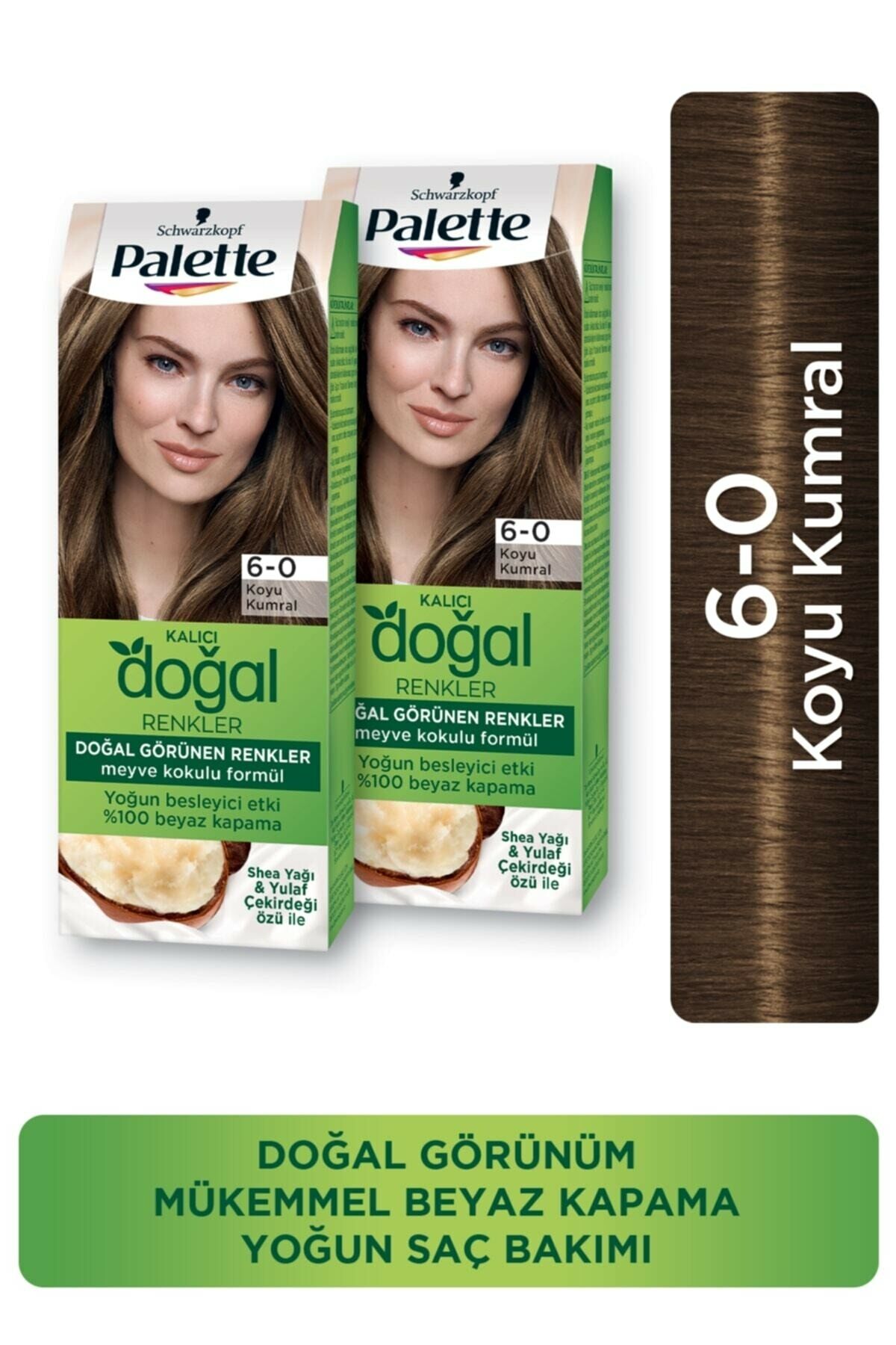 Palette Natural 6.0 Koyu Kumral Kalıcı Saç Boyası