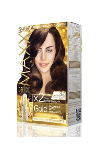 Maxx Deluxe Golden 24K Saç Boyası 6.7 Çikolata Kahve 2'li 60 ml