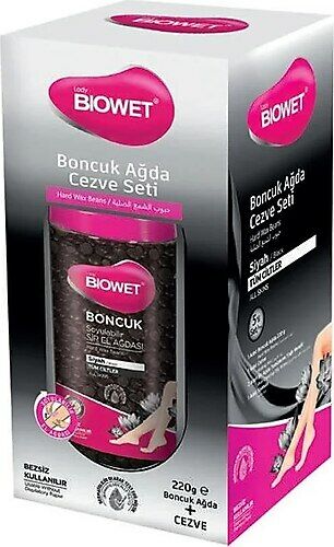 Biowet Cezveli Boncuk Ağda Seti Tüm Ciltler İçin Siyah 5'li 220 gr