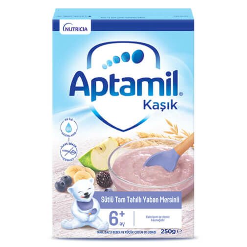 Aptamil Sütlü Tam Tahıllı Yaban Mersinli Kaşık Maması 250 gr