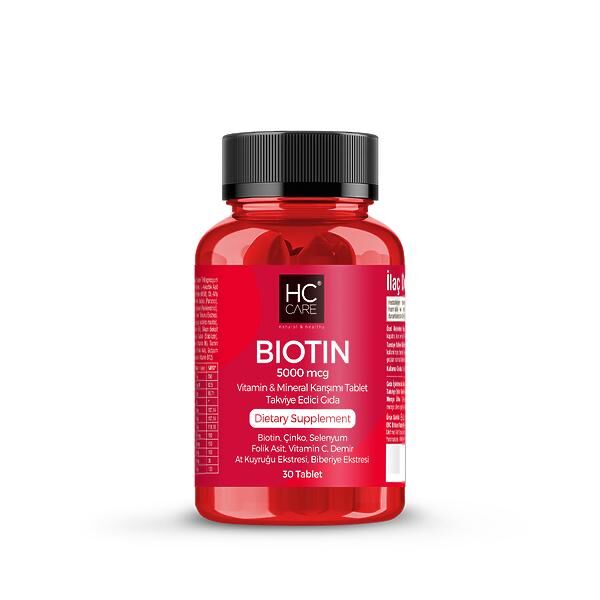 HC Care Biotin 5000 Mcg 30 Tablet