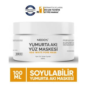 Nedox Soyulabilir Yumurta Akı Maskesi Siyah Nokta Sivilce Karşıtı ve Gözenek Temizleyici 100 ml
