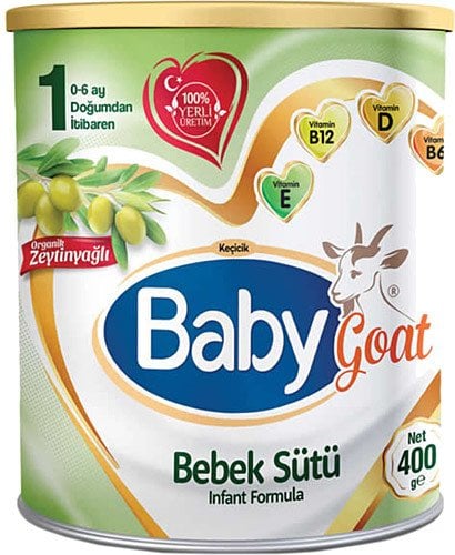 Baby Goat 1 Keçi Sütü Bazlı Organik Zeytinyağlı Bebek Sütü 350 gr