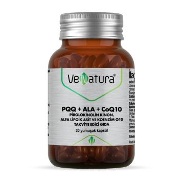 SKT:09/2023 Venatura PQQ+Ala+CoQ10 30 Yumuşak Kapsül