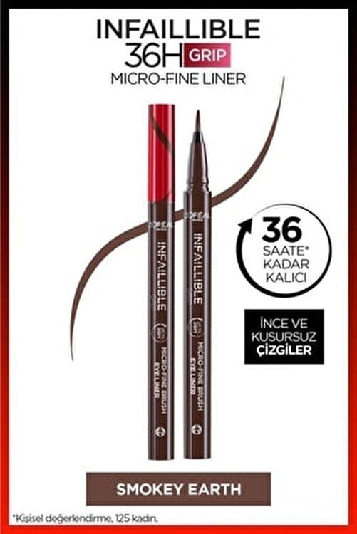 L'Oreal Paris Infaillible 36H Grip Micro Fine Eyeliner - 02 Smokey Earth