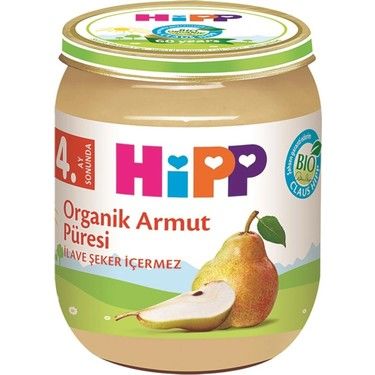 Hipp Kavanoz Maması Organik Armut Püresi 125 gr - 12 Adet