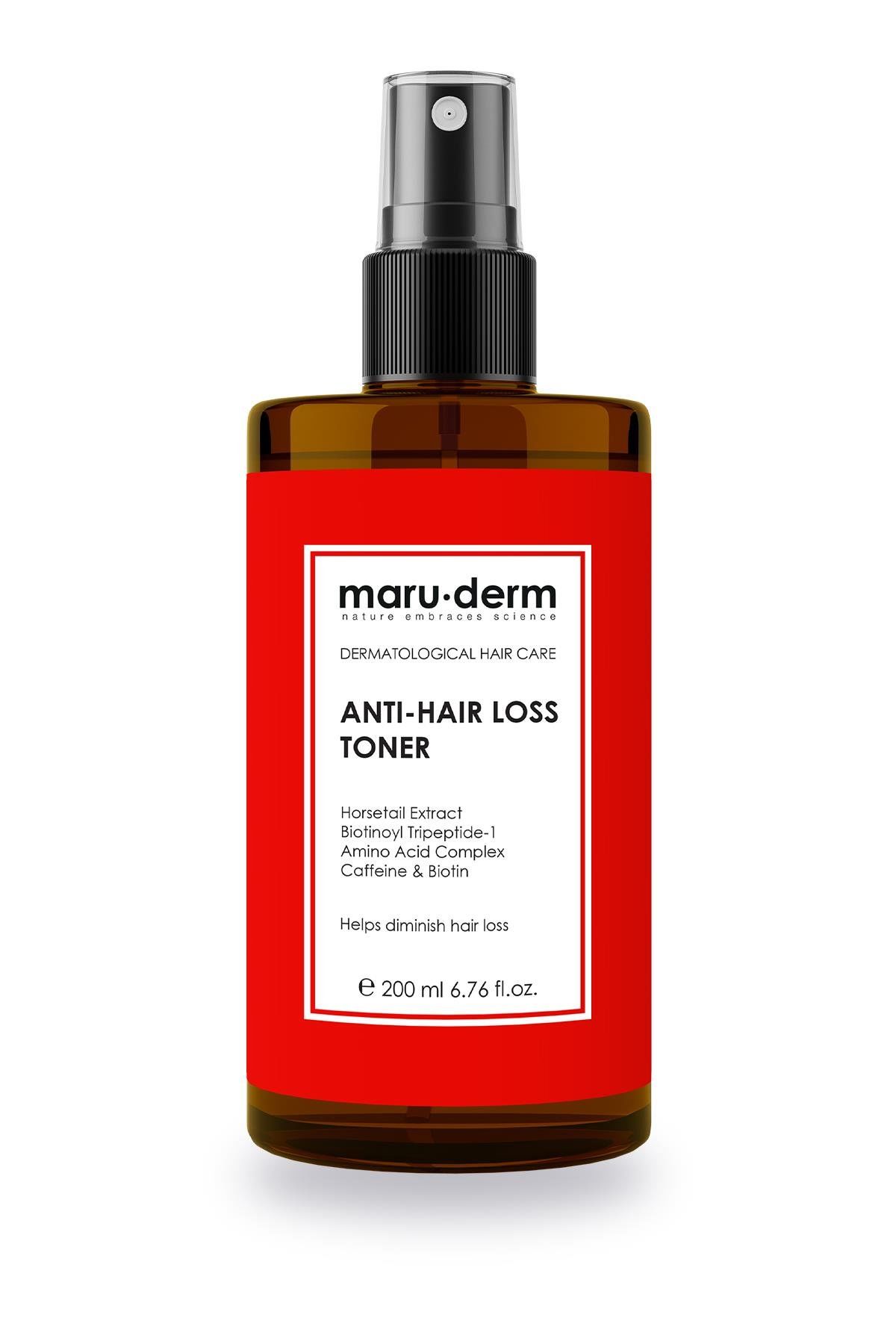 Maruderm Biotin Kafein Dökülme Karşıtı Saç Toniği Sağlıklı Uzamaya Yardımcı Vegan 200 ml