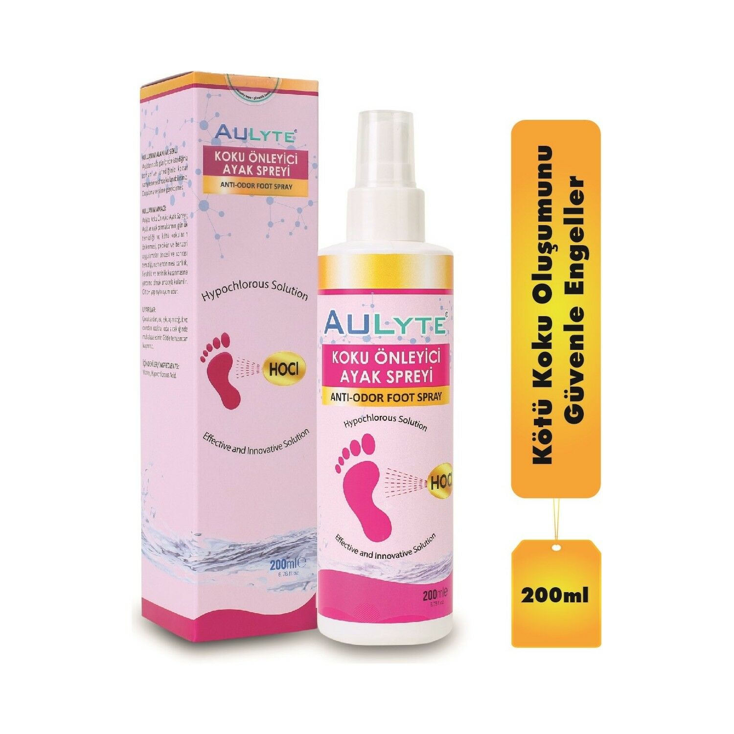 Aulyte Koku Önleyici Ayak Spreyi 200 ml