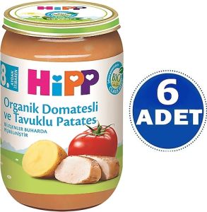 Hipp Kavanoz Maması Organik Domatesli ve Tavuklu Patates 220 gr - 6 Adet