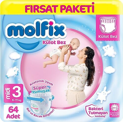Molfix Külot Bez No: 3 64'lü