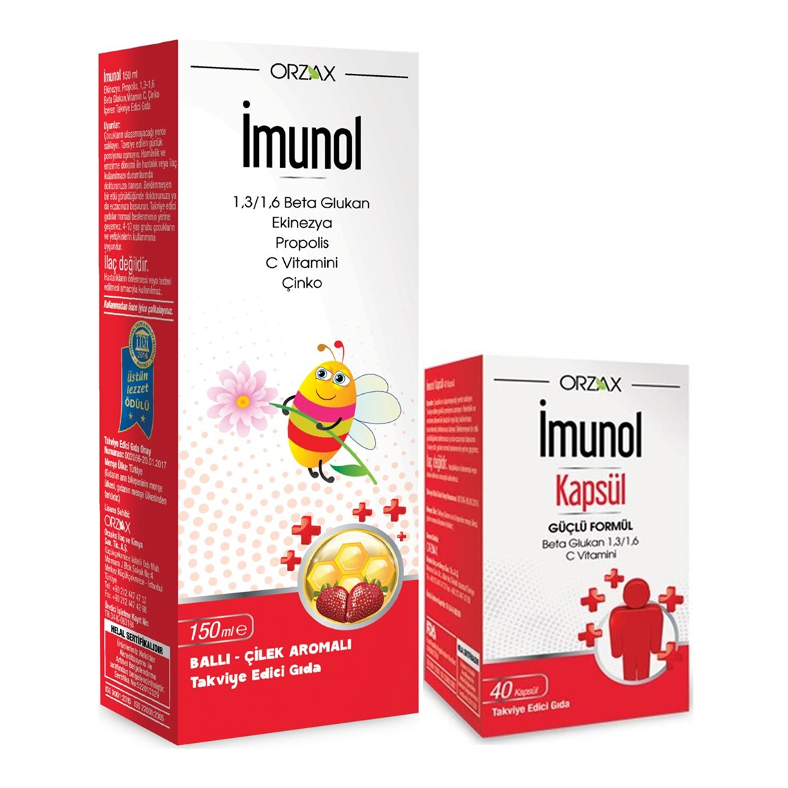 İmunol Şurup 150 Ml + İmunol 40 Kapsül