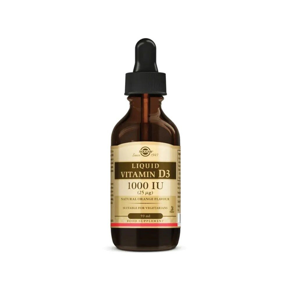 Solgar Sıvı Vitamin D3 1000 IU Takviye Edici Gıda 59 ml
